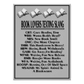 Book Lovers Simste Slang Dark Text Poster (Vorderseite)