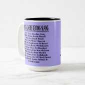 Book Lovers Simste Slang Dark Text Zweifarbige Tasse (Vorderseite Links)
