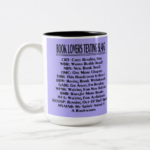 Book Lovers Simste Slang Dark Text Zweifarbige Tasse