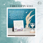 Book Lovers Tabletop Plaque mit Easel Fotoplatte