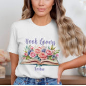 Book Lovers Tribe Pink Roses T - Shirt