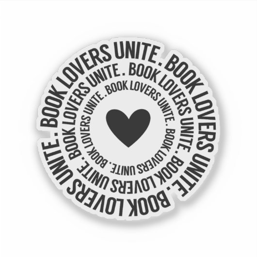 Book Lovers Unite Aufkleber (Vorderseite)
