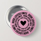 Book Lovers Unite Button (Vorne & Hinten)
