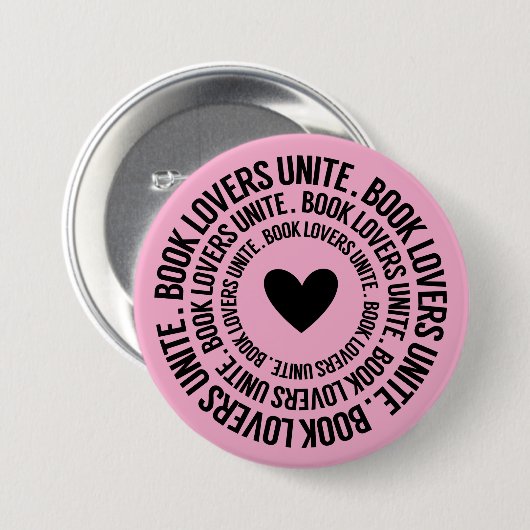 Book Lovers Unite Button (Vorne & Hinten)