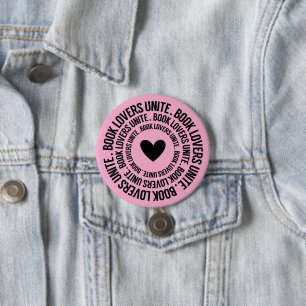 Book Lovers Unite Button
