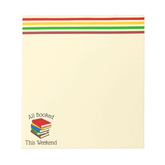 Book Lovers Weekend Notepad Notizblock (Vorderseite)