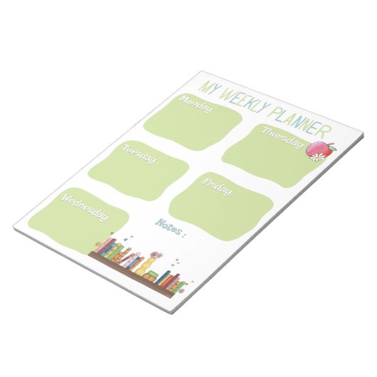 Book Lovers Weekly Planner Notepad Notizblock (angewinkelt)
