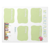 Book Lovers Weekly Planner Notepad Notizblock (Vorderseite)
