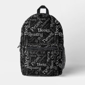 Book Lovers Word Cloud Bedruckter Rucksack (Vorderseite)