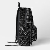 Book Lovers Word Cloud Bedruckter Rucksack (Links)