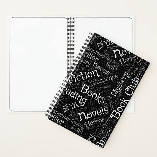 Book Lovers Word Cloud Custom Notebook Notizblock (Innen)