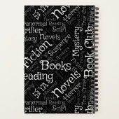 Book Lovers Word Cloud Custom Notebook Notizblock (Rückseite)