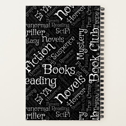 Book Lovers Word Cloud Custom Notebook Notizblock (Rückseite)