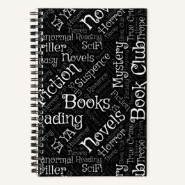 Book Lovers Word Cloud Custom Notebook Notizblock