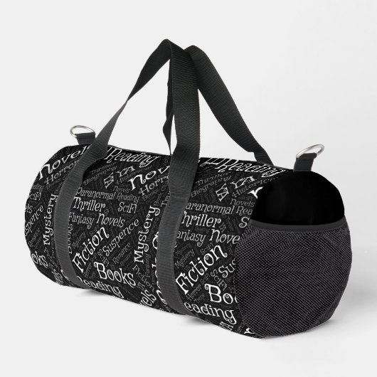 Book Lovers Word Cloud Duffle Bag (Rechte Ecke)