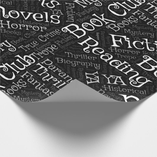 Book Lovers Word Cloud Geschenkpapier (Ecke)