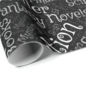 Book Lovers Word Cloud Geschenkpapier (Rolleneckpunkt)