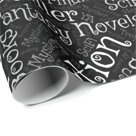 Book Lovers Word Cloud Geschenkpapier (Rolleneckpunkt)