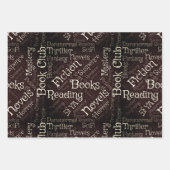 Book Lovers Word Cloud Geschenkpapier Set (Vorderseite 3)