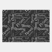Book Lovers Word Cloud Geschenkpapier Set (Vorderseite)