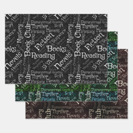 Book Lovers Word Cloud Geschenkpapier Set