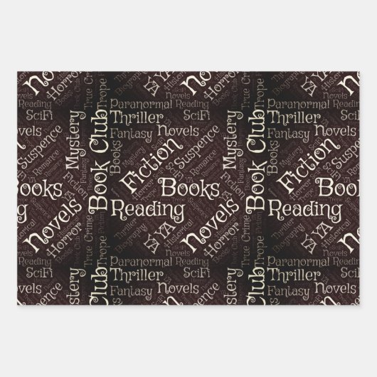 Book Lovers Word Cloud Geschenkpapier Set (Vorderseite 2)
