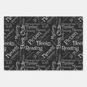 Book Lovers Word Cloud Geschenkpapier Set (Vorderseite)