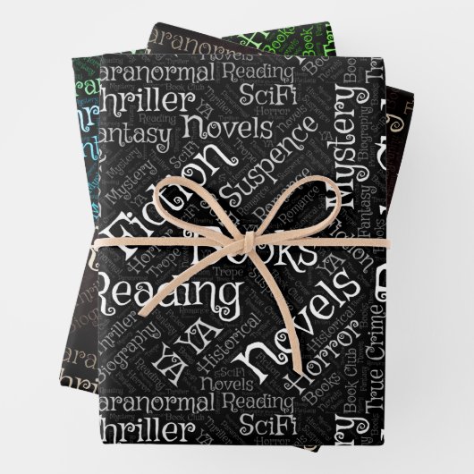 Book Lovers Word Cloud Geschenkpapier Set (Beispiel)