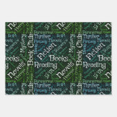 Book Lovers Word Cloud Geschenkpapier Set (Vorderseite 3)