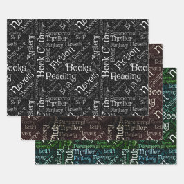 Book Lovers Word Cloud Geschenkpapier Set