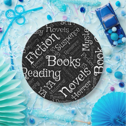 Book Lovers Word Cloud Pappteller (Party)
