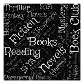 Book Lovers Word Cloud Poster (Vorderseite)