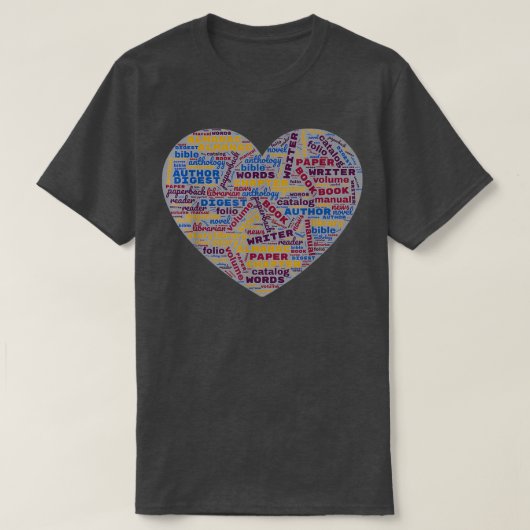 Book Lovers Word Cloud Readers Funny Librarian Men T-Shirt (Design vorne)