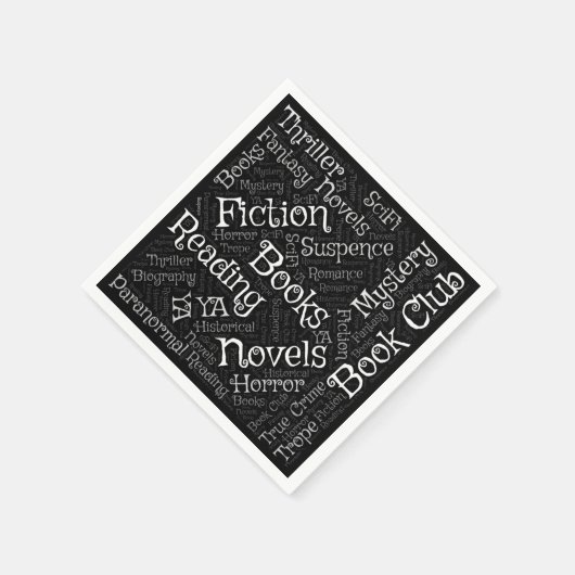 Book Lovers Word Cloud Serviette (Ecke)