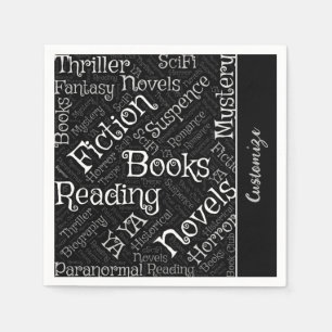 Book Lovers Word Cloud Serviette