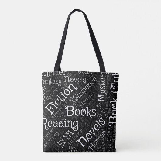 Book Lovers Word Cloud Tasche (Rückseite)