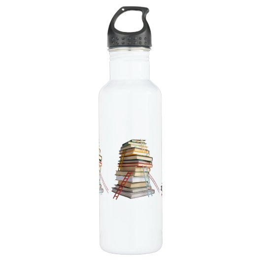 Book Mug Gifts for Book Lovers Edelstahlflasche (Vorderseite)