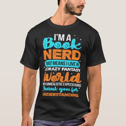 Book Nerd Reading Reader Bookworm Librarian Biblio T-Shirt (Vorderseite)