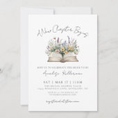 Book New Chapter Wildflower Bridal Shower Einladung (Vorderseite)