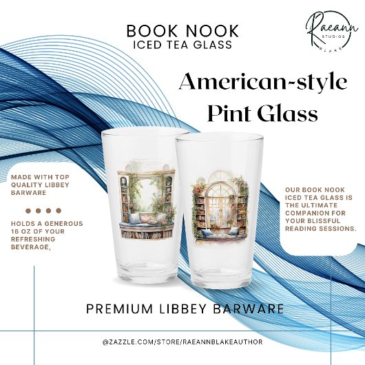 Book Nook Iced Tea Glass Glas