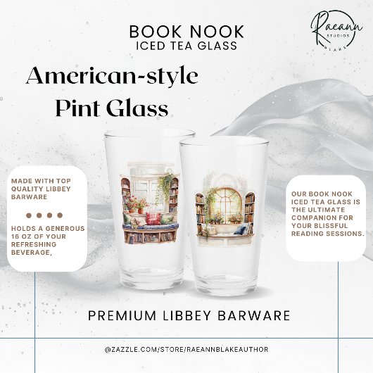 Book Nook Iced Tea Glass Glas