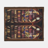 Book Nook Shelves Fleecedecke (Vorderseite (Horizontal))