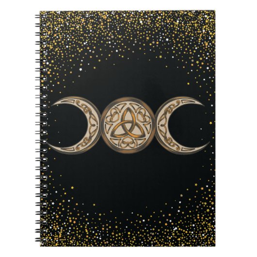Book of Shadows Celtic Triple Moon/Triple Goddess  Notizblock (Vorderseite)