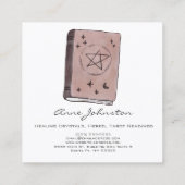 Book of Shadows Square Business Card Quadratische Visitenkarte (Rückseite)