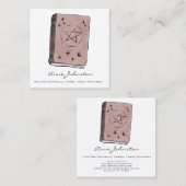 Book of Shadows Square Business Card Quadratische Visitenkarte (Vorne/Hinten)