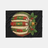 Book Ornaments Book Lover Cozy Christmas Teacher L Fleecedecke (Vorderseite (Horizontal))