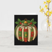 Book Ornaments Book Lover Cozy Christmas Teacher L Karte (Gelbe Blume)