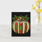 Book Ornaments Book Lover Cozy Christmas Teacher L Karte (Gelbe Blume)