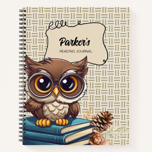 Book Owl Personal Reading Journal Notizblock (Vorderseite)