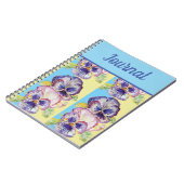 Book Pansy Purple Flower Watercolour Art Notizblock (Linke Seite)